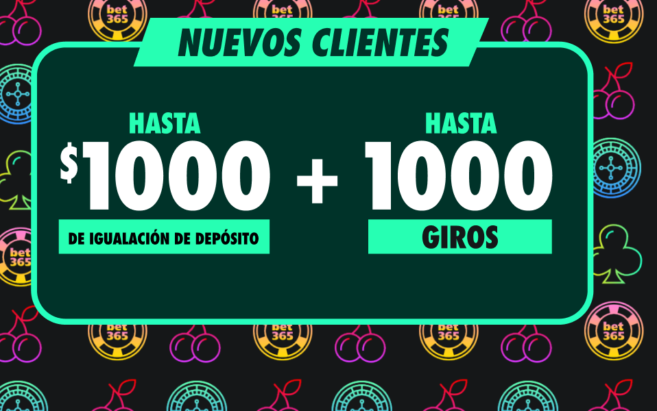 Depósito igualado de hasta $1,000 y hasta 1,000 giros